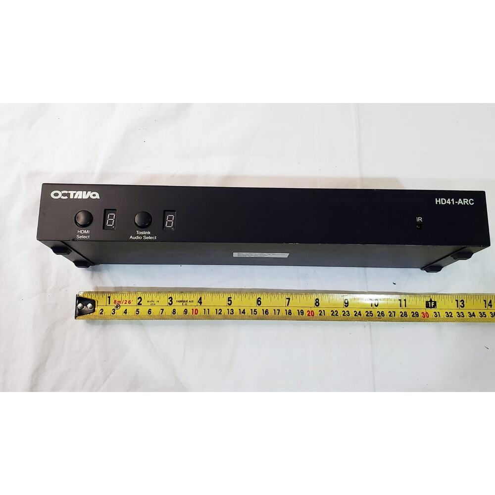 Octava 4x1 HD Video switch + ARC HD41-ARC main unit with plug no remote rare w6